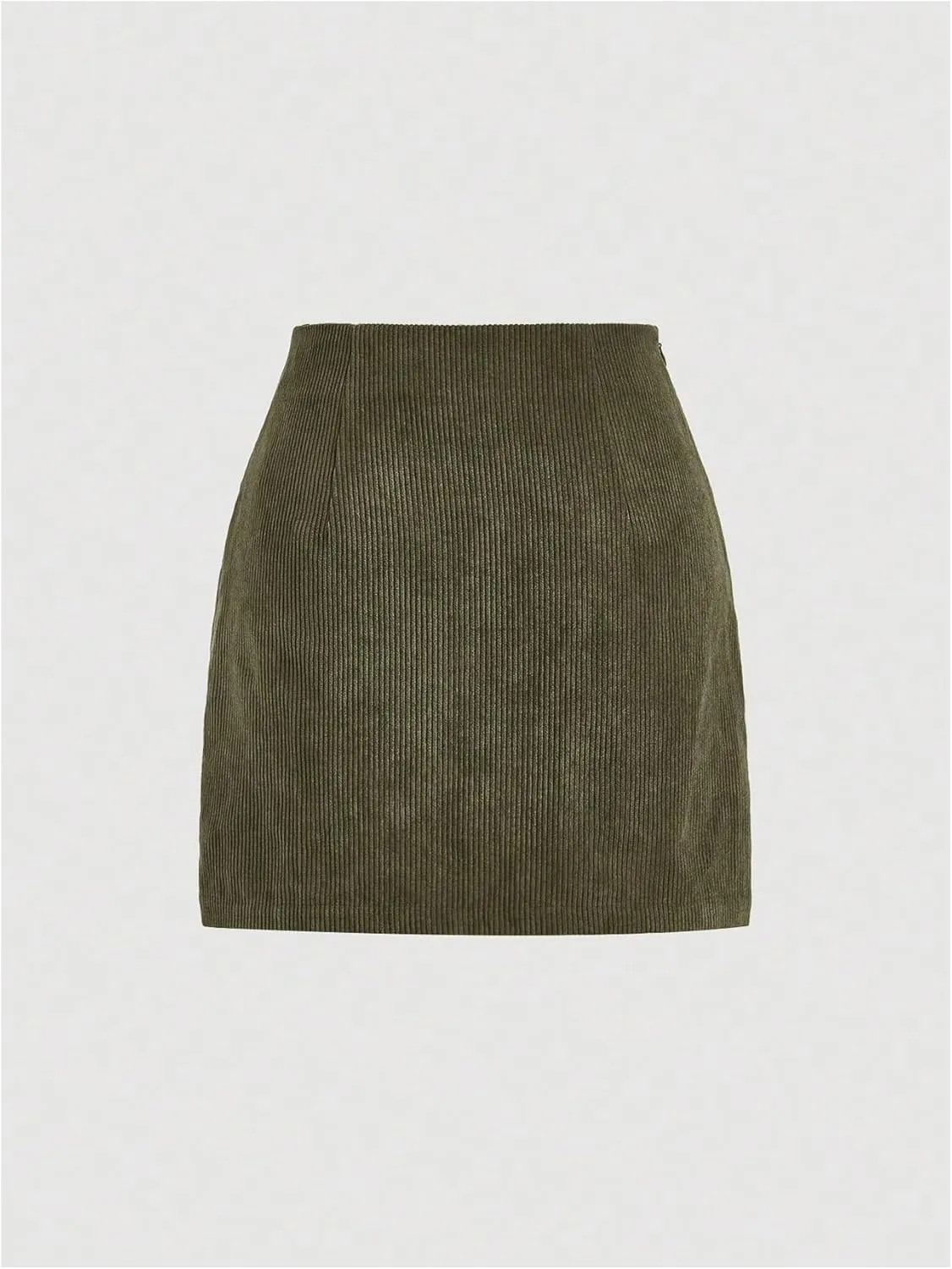 Floerns Women's Solid Split Hem Grommet Eyelet Skirt A Line Mini Skirt