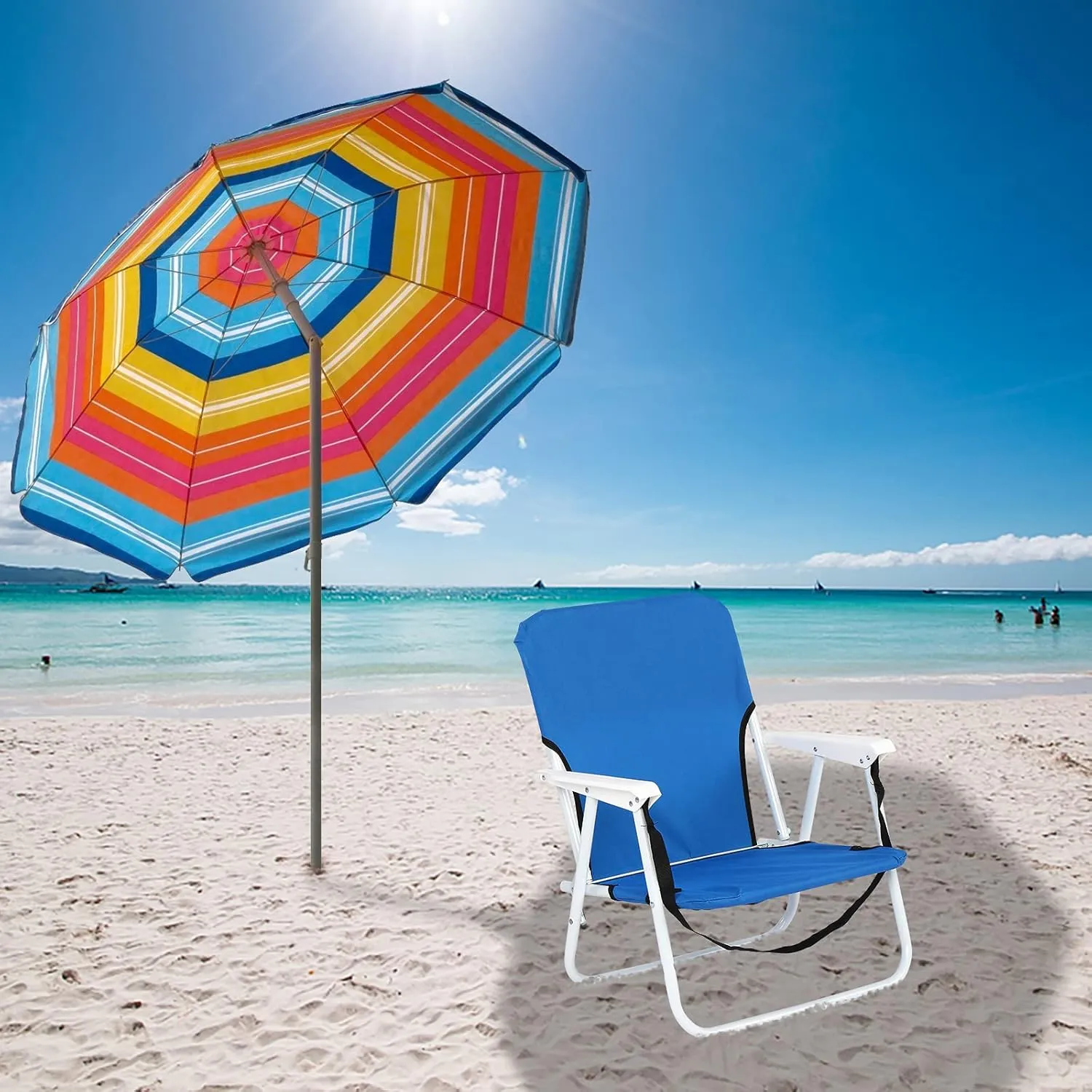 Folding Lawn Beach Chair,High Back Seat Backpack Portable Chairs for Adult,for Outdoor Camping Garden Concert Festival Sand Picnic BBQ,Supports 220 lbs (Style 1)