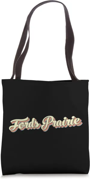 Fords Prairie TShirt Retro Art Baseball Font Vintage Tote Bag