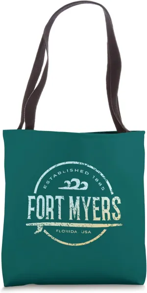 Fort Myers - Retro Fort Myers Florida Vintage Surf Tote Bag