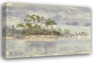 Fritz Hauck 24x17 Gallery Wrapped Canvas Museum Art Print Titled: Small Island off Matsushima (1900)