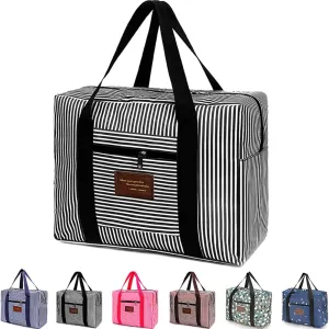FUNSEED Travel Duffel Bags for Women and Men, 78L Large Waterproof Carry-on Luggage Bag (Black, Small 21L)