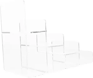 Gadpiparty Multi-purpose Acrylic Display Stand 4 Tier for Handbags Glasses Perfume Organizer Riser