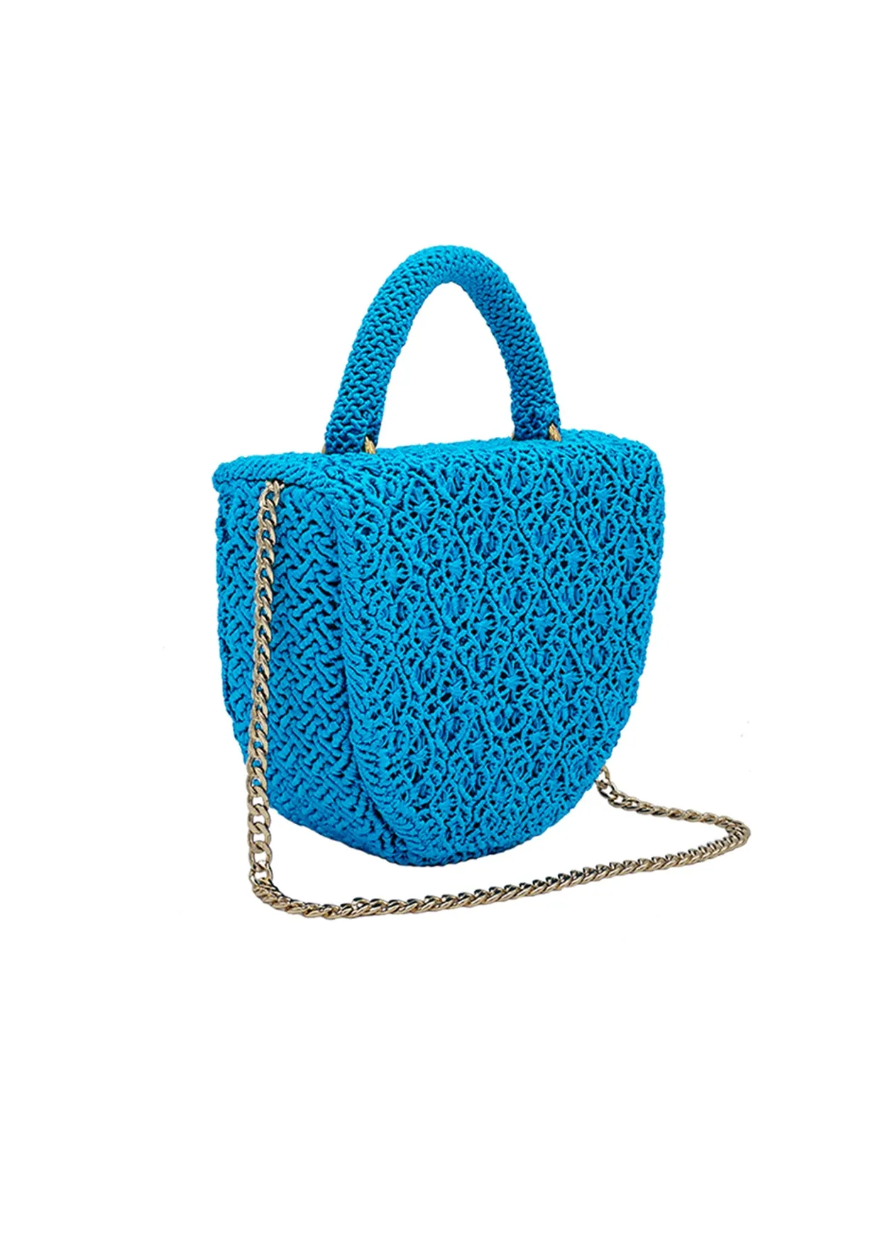Gaira Handmade Macramé Suede Micro Bag