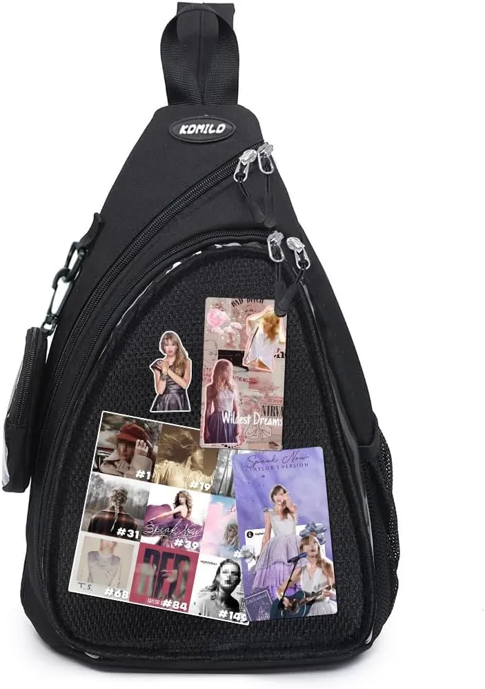 Geerlaqaly display chest bag, unisex, nylon,sports travel, anime exhibition, with coin purse, card bag, pin pendant
