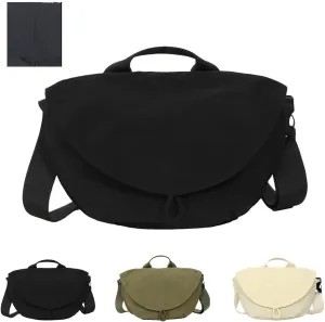 Geerlaqaly small gym Bag, Women, Wrinkled Nylon, Lightweight Waterproof Dumpling shaped Crossbody bag handbag,Sports、Daily