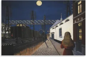 generic Paul Delvaux Poster Print Loneliness Artworks Picture Print Poster Wall Art Painting Canvas Gift Decor Home Posters Decorative 16x24inch(40x60cm), Unframe-style
