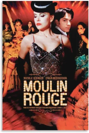 Generic Pigalle Red Light District-Moulin Rouge Movie Poster 03 Wall Art Canvas Print Poster Home Bathroom Bedroom Office Living Room Decor Canvas Poster Unframe-style20x30inch(50x75cm)