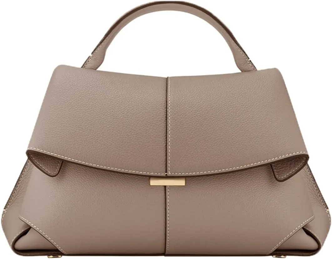 Genuine Leather Handbag for Women, Top Handle Bag, Designer Shoulder Bag Crossbody, Fashion Hobo with Adjustable Strap.
