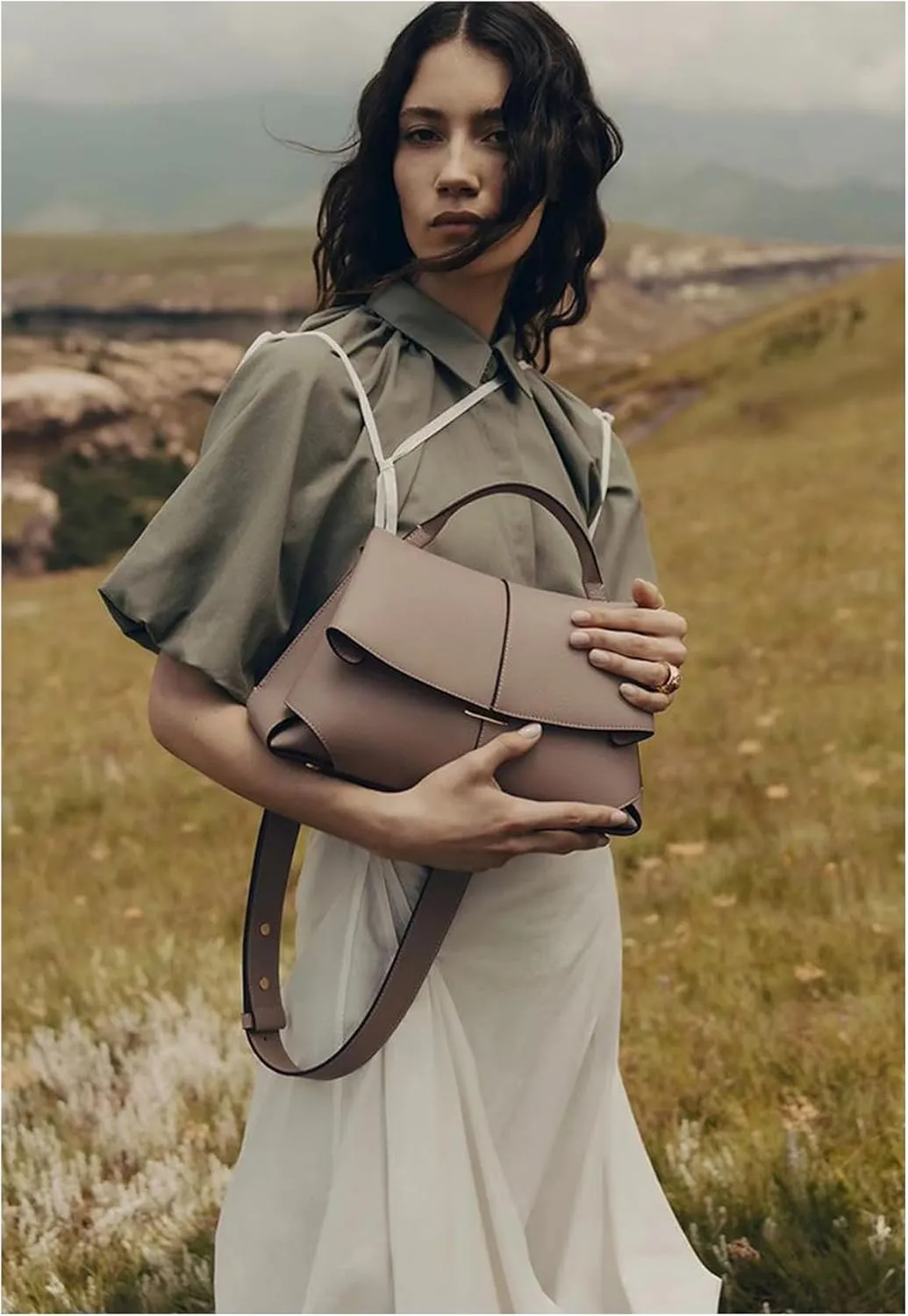 Genuine Leather Handbag for Women, Top Handle Bag, Designer Shoulder Bag Crossbody, Fashion Hobo with Adjustable Strap.