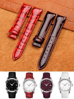 Genuine Leather Watch Band for Tissot 1853 Kutu T035 Watchband Women's Watch T035210A T035207 Watch Chain
