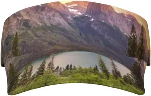 Glacier National Park in Evening Sun Men's Women's Sports Sun Visors Hat Golf Tennis Cap Summer Fashion Empty Top Baseball Cap