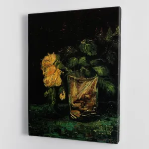 Glass with Roses by Van Gogh Canvas Print or Poster