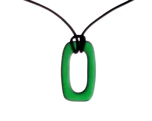 Glassoholics Jagerbomb Pendant Necklace - Made from Recyled Jagermeister Bottle - Sea Glass Finish and Leather Cord