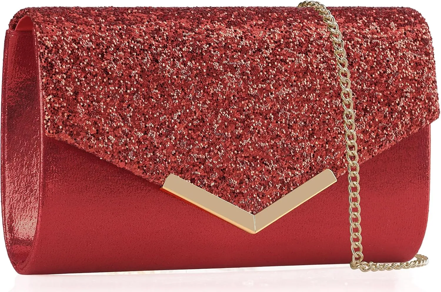 Glitter Clutch Purse for Women - Sparkly Evening Bag for Party, Wedding, Prom - Compact & Functional Envelope Clutch