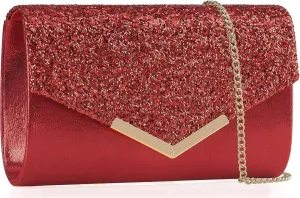 Glitter Clutch Purse for Women - Sparkly Evening Bag for Party, Wedding, Prom - Compact & Functional Envelope Clutch