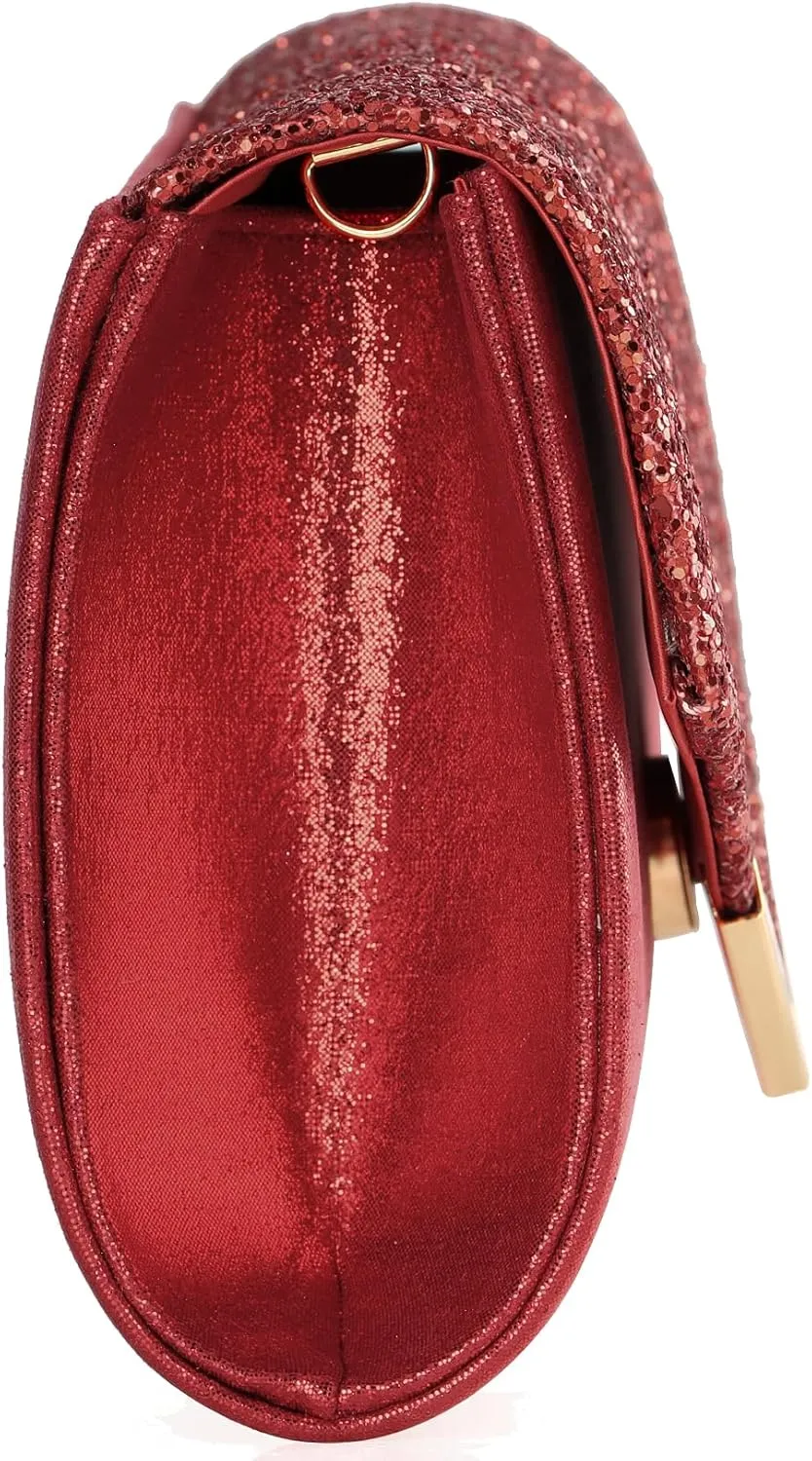Glitter Clutch Purse for Women - Sparkly Evening Bag for Party, Wedding, Prom - Compact & Functional Envelope Clutch