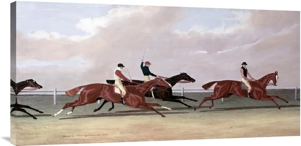 Global Gallery Budget GCS-277960-36-142 John Frederick Herring Doncaster St. Leger Gallery Wrap Giclee on Canvas Wall Art Print
