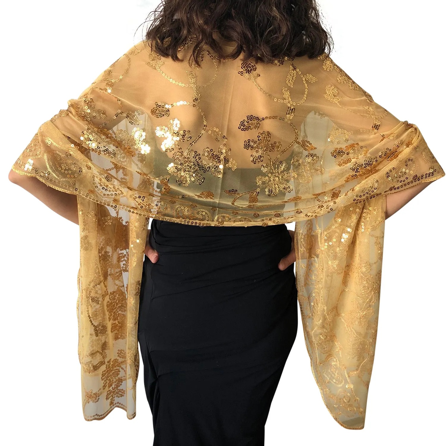 Gold Sequin Shawl