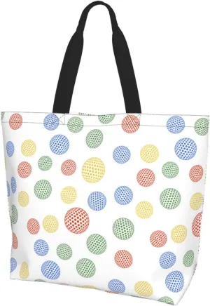 Golf Sports Ball Cute Tote Bag Beach Bag Large Capacity Grocery Bag Reusable Shopping bags for Women