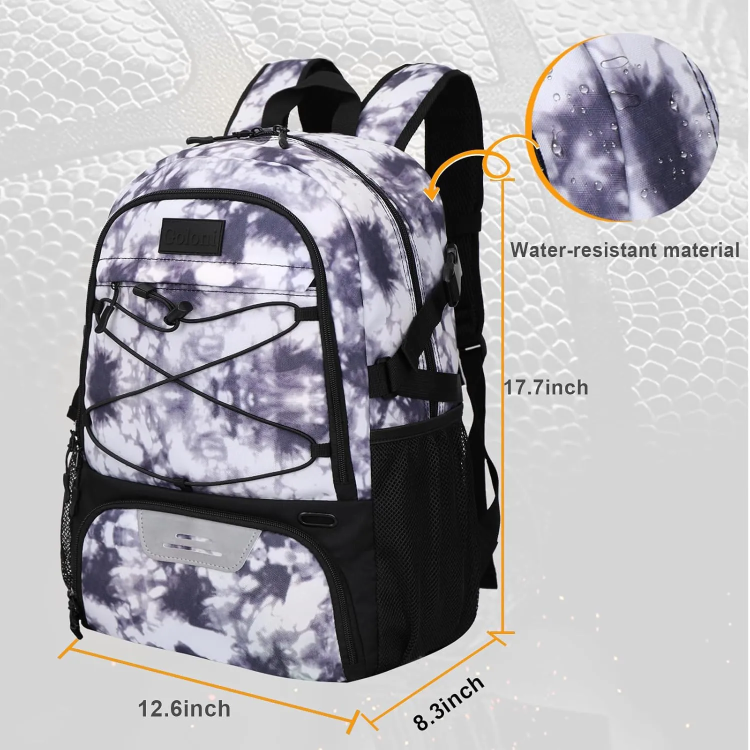 Goloni Soccer Backpack,Basketball Backpack with Ball Compartment & Shoe Compartment,Backpack for Basketball,Soccer