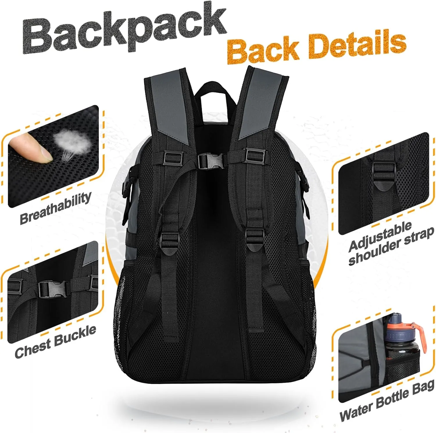 Goloni Soccer Backpack,Basketball Backpack with Ball Compartment & Shoe Compartment,Backpack for Basketball,Soccer