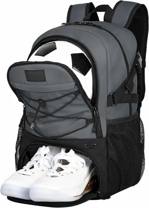 Goloni Soccer Backpack,Basketball Backpack with Ball Compartment & Shoe Compartment,Backpack for Basketball,Soccer
