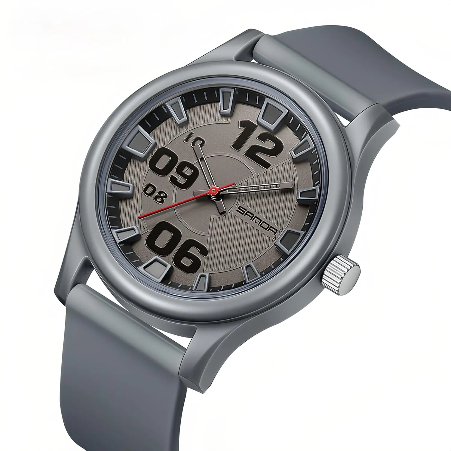 Gosasa Fashion Casual Unisex Analog Quartz Watch Easy to Read Large Numbers Display with Silicone Band Sports Comfortable Watches for Men and Women 50M Waterproof