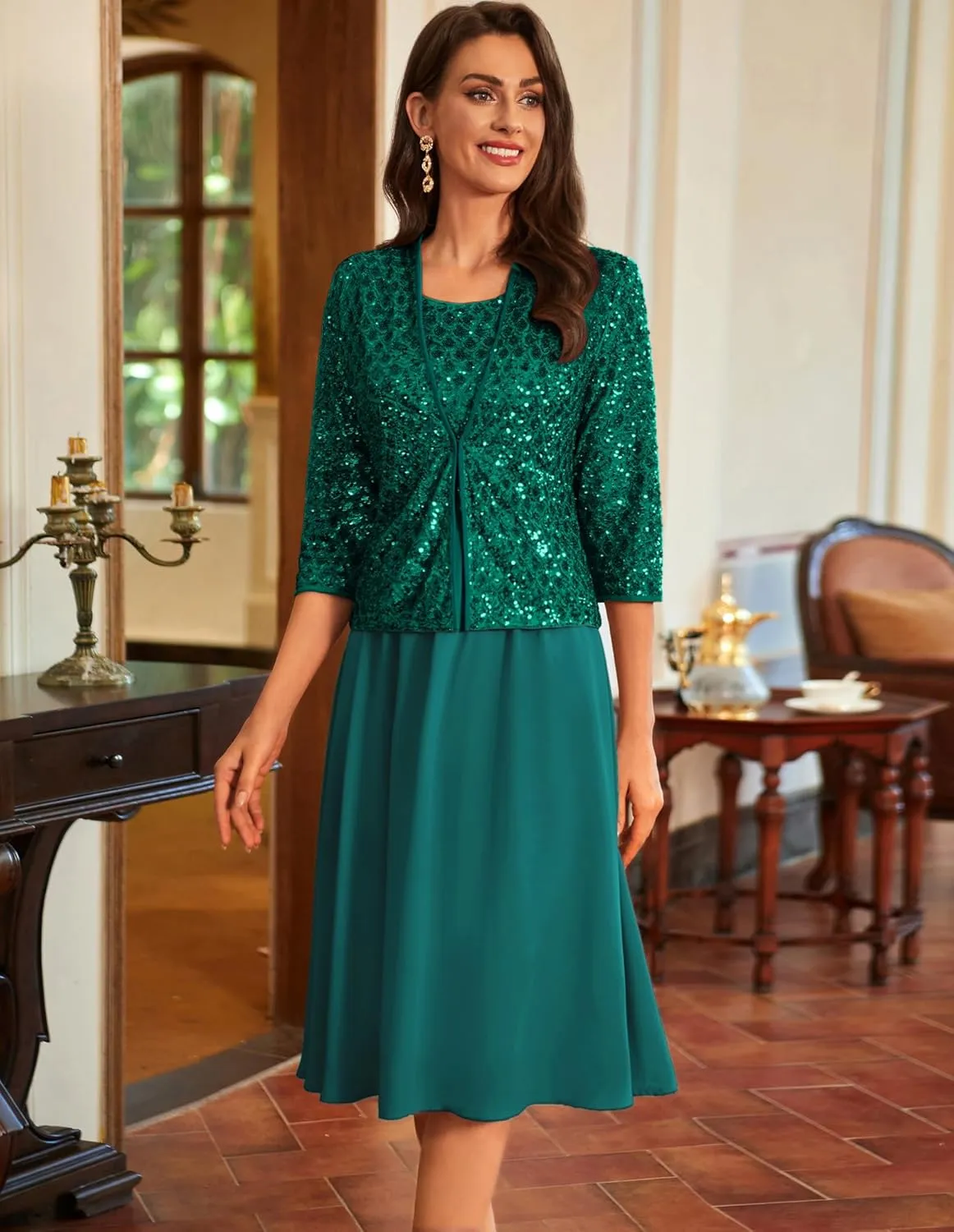 GRACE KARIN 2025 Mother of The Bride Dresses Wedding Guest Party Dress Two Piece Dress