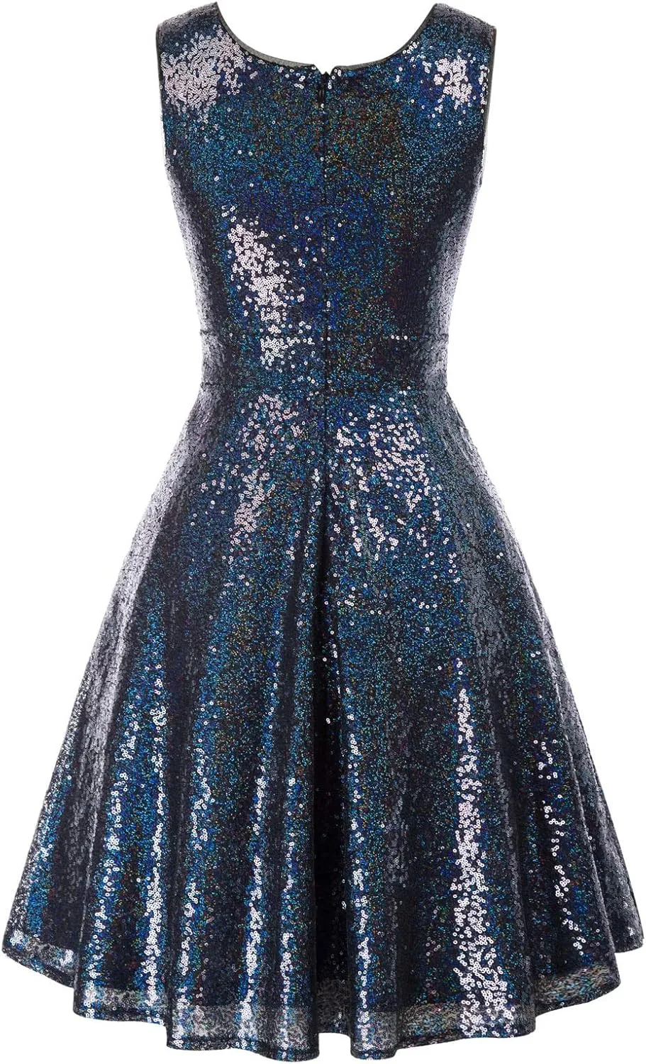 GRACE KARIN Women's Sequin Dresses Sleeveless V-Neck Sparkly Glitter Evening Party Dress