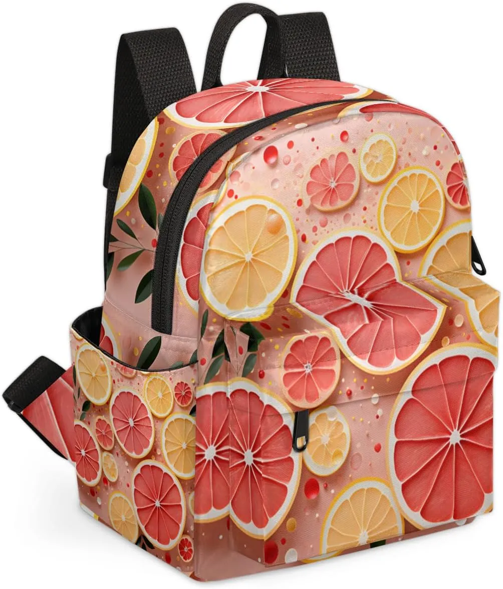 Grape fruit Slices Mini Backpack Purse for Women Fashion Lightweight Small Daypack Ladies Travel Handbags Shoulder Bag