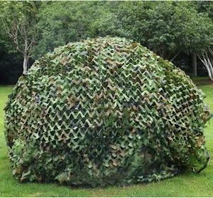 Green Camo Netting,Woodland Camouflage Net,1/2/3/4/5/6/7/8/9/10m Army Camo Net,Garden Pergola Shade Net,Outdoor Sun Protection Camouflage Netting Tarpaulin,Jungle-3x9m(9.8x29.5ft)