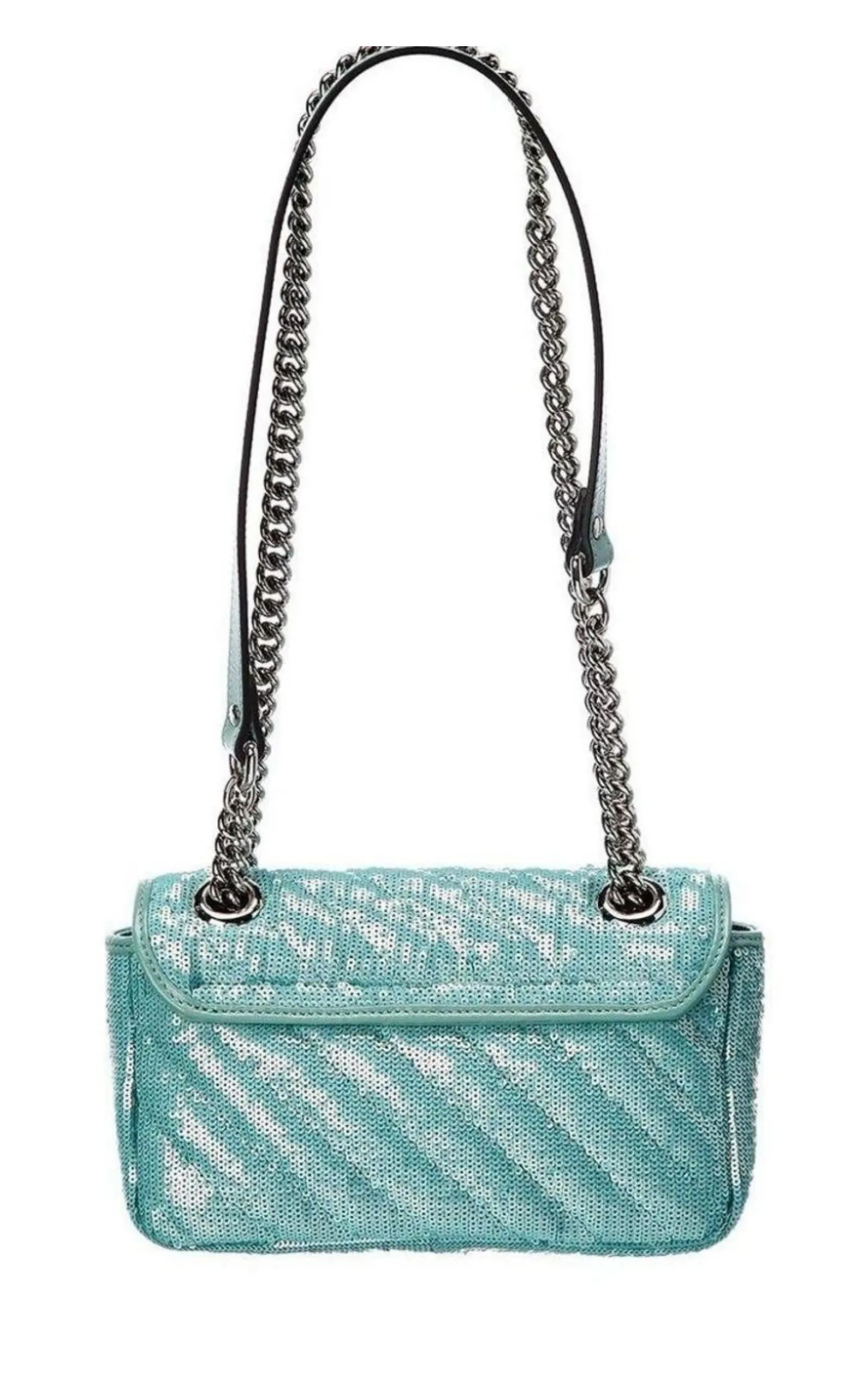 Green GG Marmont Mini Sequin Shoulder Bag