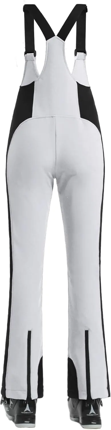 GSOU SNOW Women Ski Bib Pants Snow Overalls Snowboard Waterproof Windproof Insulated Slim Winter Warm High elasticity