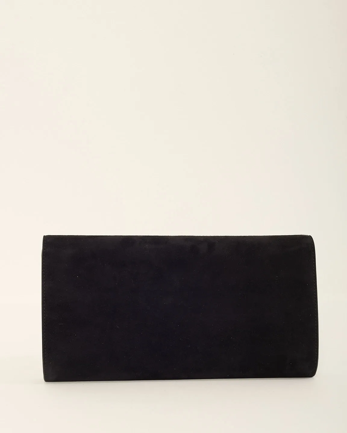 Gucci Black Suede GG Marmont Pearly GG Clutch Black