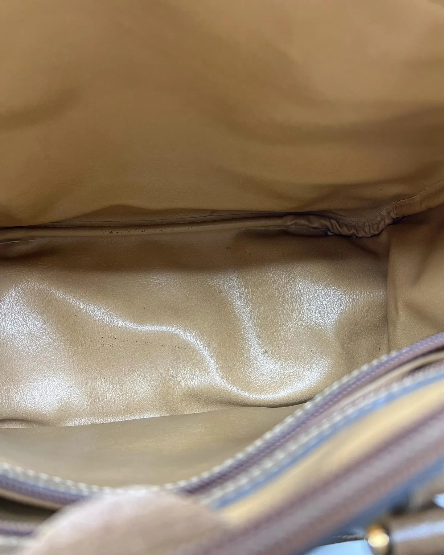 GUCCI GG CANVAS LEATHER TRIMMED TOTE BAG