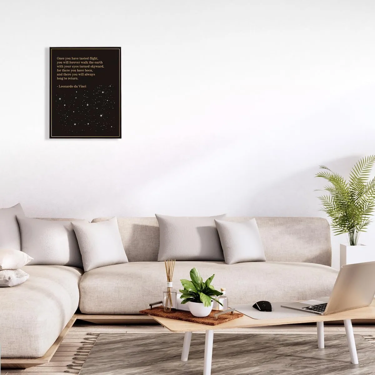 GUDIAO Inspirational Pilot Quote Wall Art Decor Canvas Painting 12"x15" Framed Canvas Artwork Print Poster for Home, Office, School & Gifting