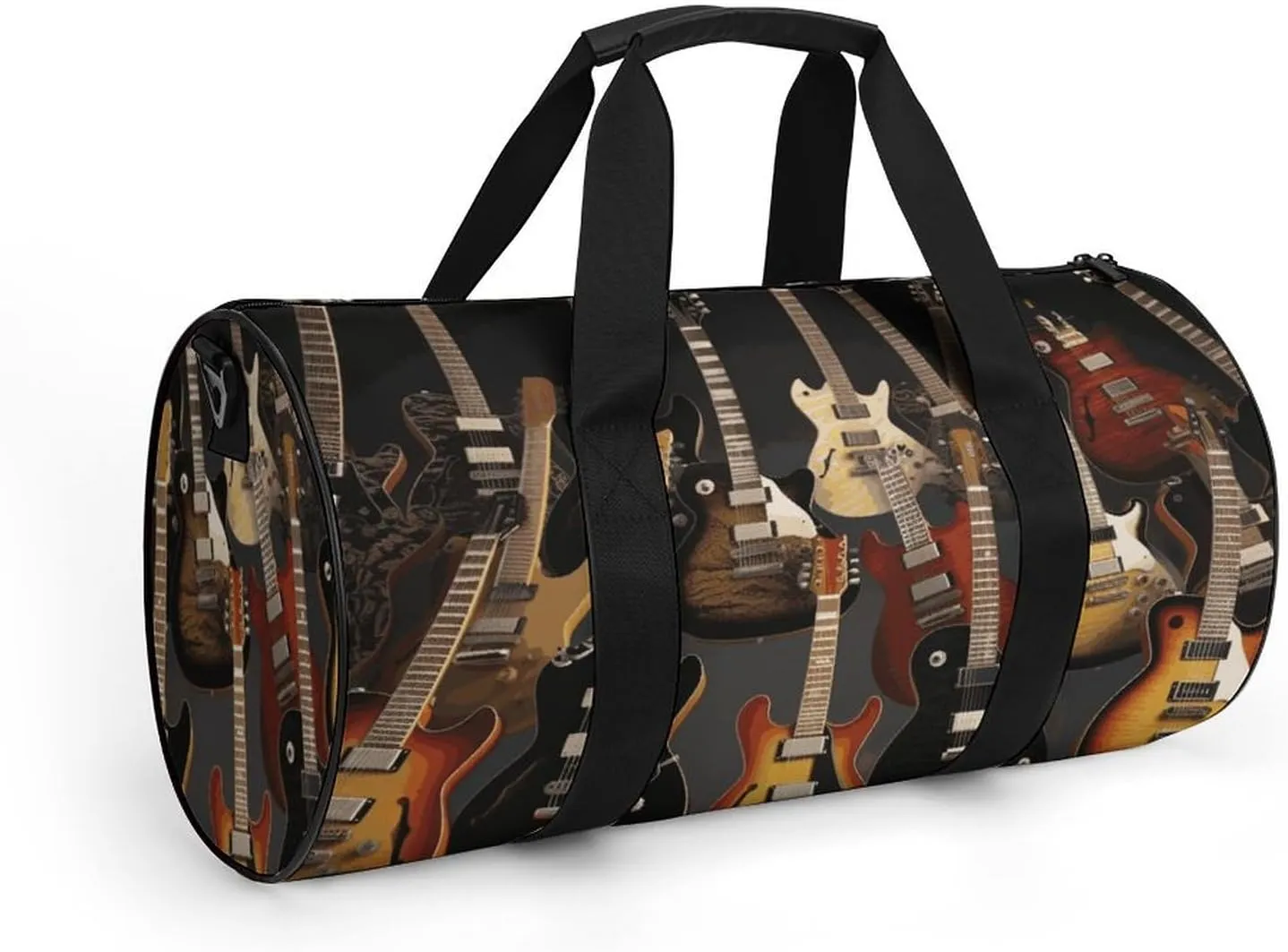 Guitars Gym Bag Small Travel Duffle Bag with Compartment Carry On Weekender Bag for Women Men