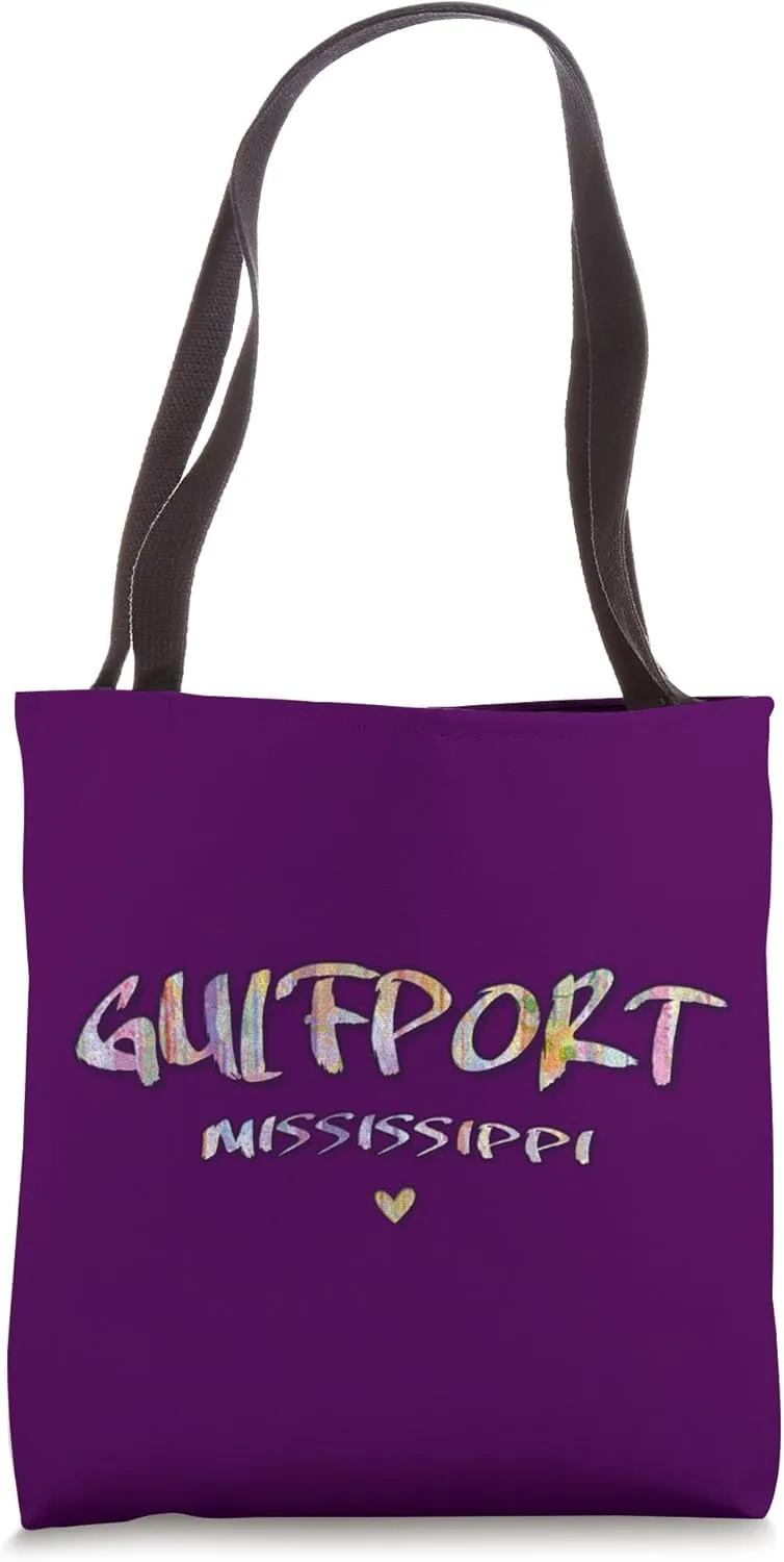 Gulfport Mississippi - Gulfport MS Watercolor Logo Tote Bag