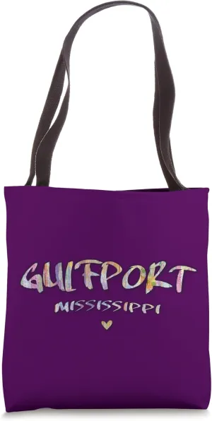Gulfport Mississippi - Gulfport MS Watercolor Logo Tote Bag
