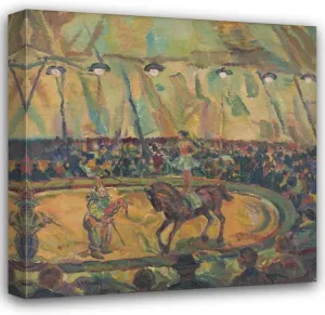 Gustáv Mallý 15x15 Gallery Wrapped Canvas Museum Art Print Titled: Circus (1929)