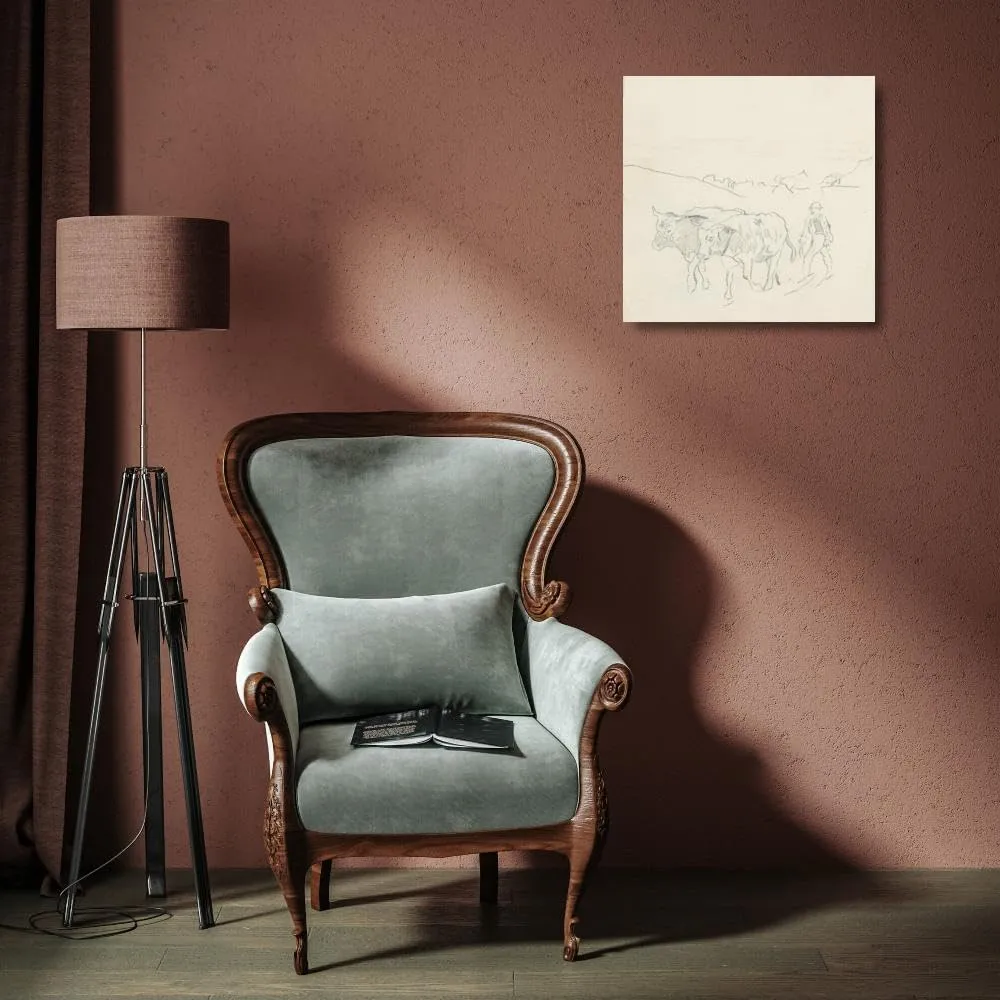 Gustáv Mallý 15x15 Gallery Wrapped Canvas Museum Art Print Titled: From the Fields
