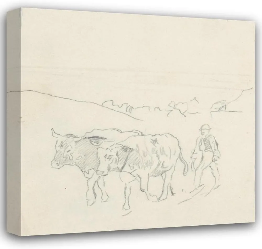 Gustáv Mallý 15x15 Gallery Wrapped Canvas Museum Art Print Titled: From the Fields
