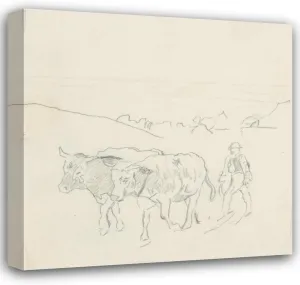 Gustáv Mallý 15x15 Gallery Wrapped Canvas Museum Art Print Titled: From the Fields