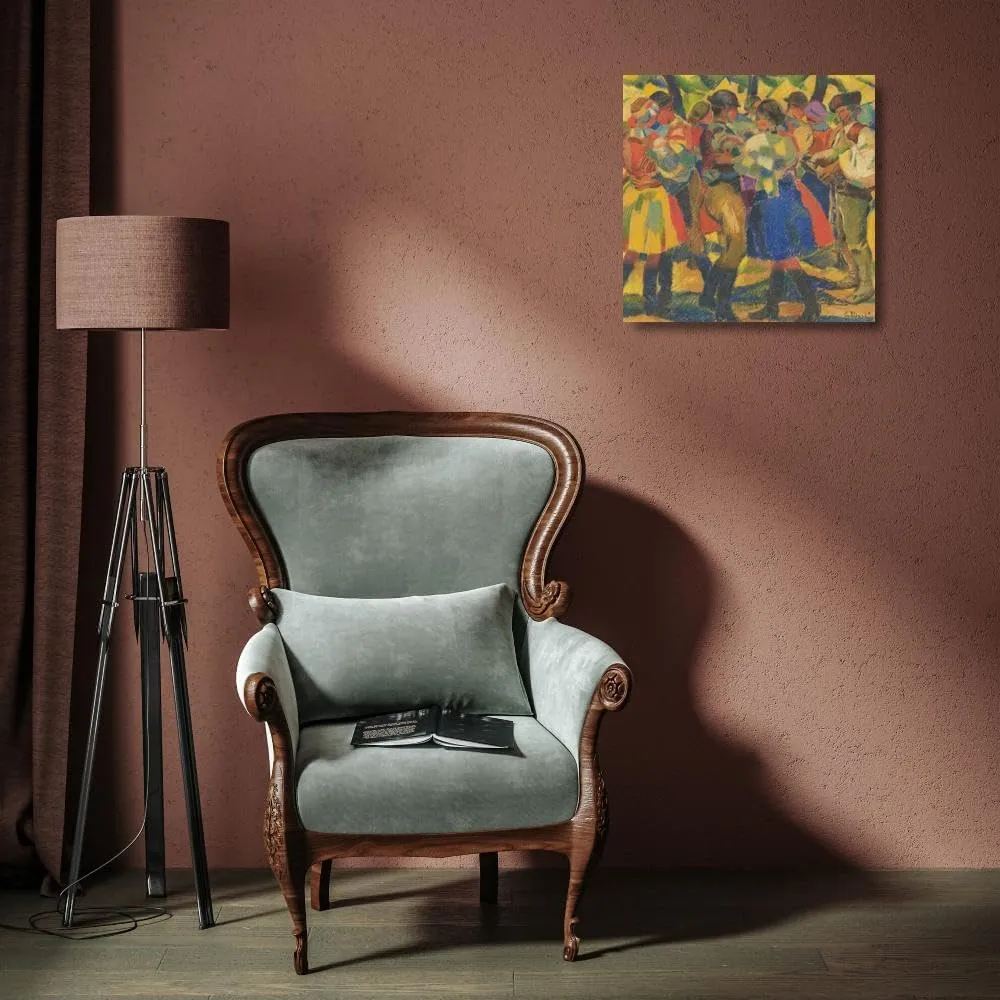 Gustáv Mallý 15x15 Gallery Wrapped Canvas Museum Art Print Titled: Study for the Painting Wedding I.