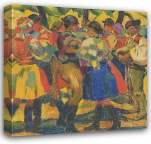 Gustáv Mallý 15x15 Gallery Wrapped Canvas Museum Art Print Titled: Study for the Painting Wedding I.