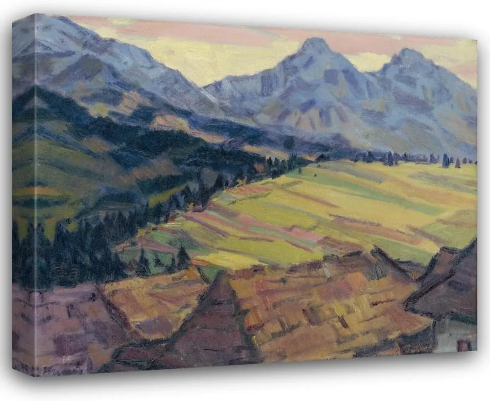 Gustáv Mallý 17x15 Gallery Wrapped Canvas Museum Art Print Titled: Ždiar Motif (1940-1945)