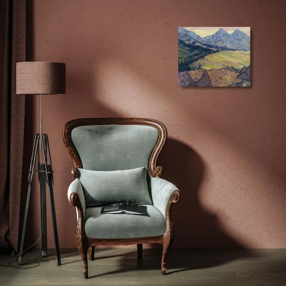 Gustáv Mallý 17x15 Gallery Wrapped Canvas Museum Art Print Titled: Ždiar Motif (1940-1945)