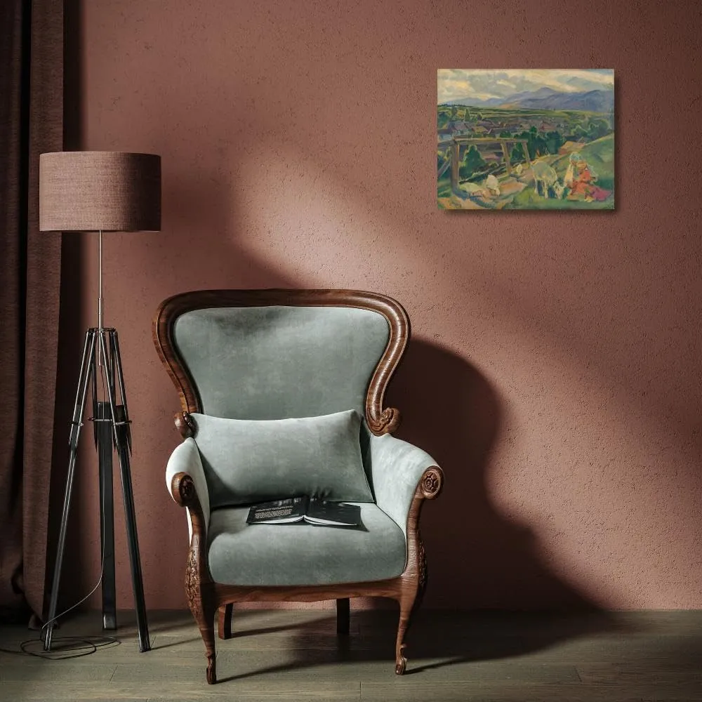 Gustáv Mallý 18x15 Gallery Wrapped Canvas Museum Art Print Titled: From Važec (1937)