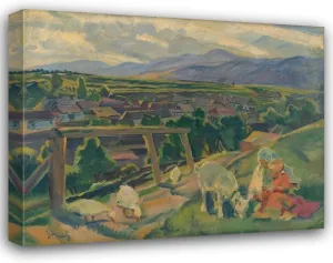 Gustáv Mallý 18x15 Gallery Wrapped Canvas Museum Art Print Titled: From Važec (1937)